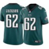 Johnny Jackson #62 Eagles Cheap Green Jersey