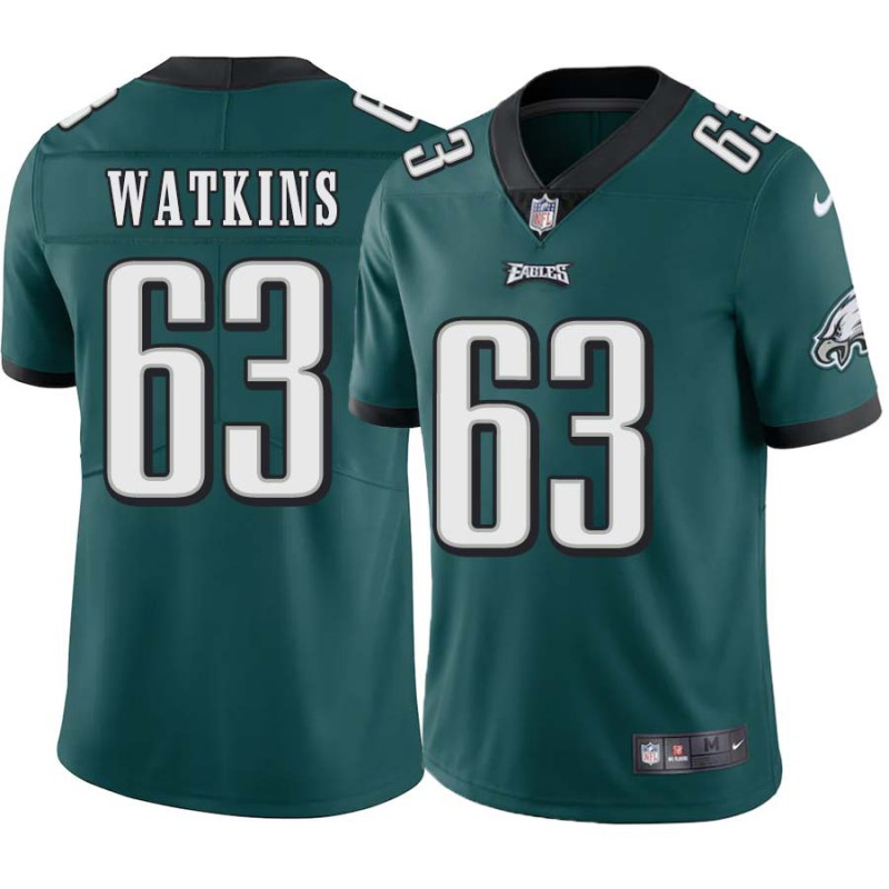 Danny Watkins #63 Eagles Cheap Green Jersey