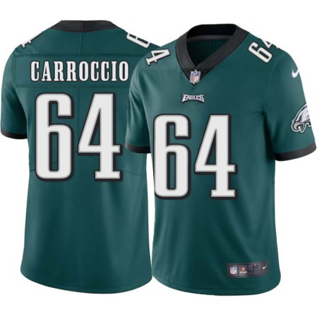 Russ Carroccio #64 Eagles Cheap Green Jersey