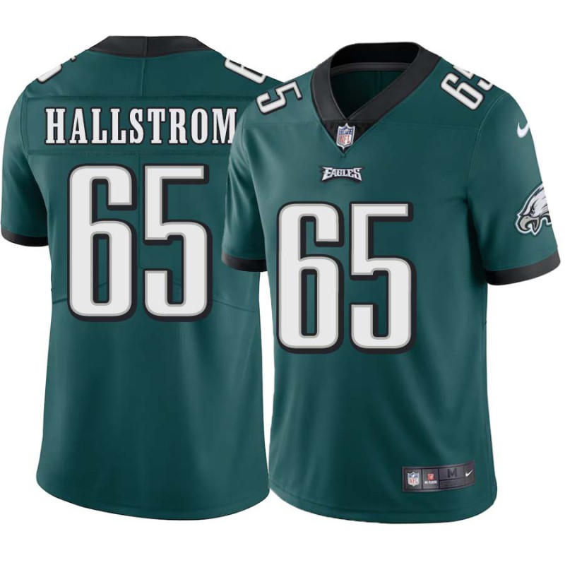 Ron Hallstrom #65 Eagles Cheap Green Jersey