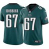 Herb Dobbins #67 Eagles Cheap Green Jersey