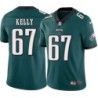 Dennis Kelly #67 Eagles Cheap Green Jersey