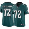 David Alexander #72 Eagles Cheap Green Jersey