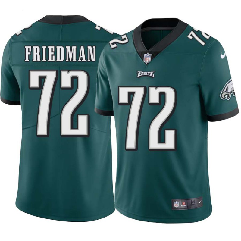 Bob Friedman #72 Eagles Cheap Green Jersey