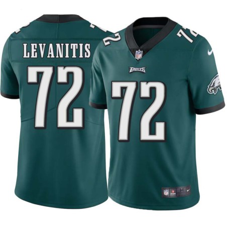 Steve Levanitis #72 Eagles Cheap Green Jersey