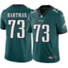 Fred Hartman #73 Eagles Cheap Green Jersey