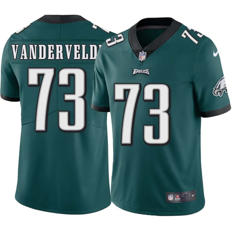 Julian Vandervelde #73 Eagles Cheap Green Jersey