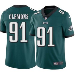 Chris Clemons #91 Eagles Cheap Green Jersey