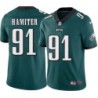 Uhuru Hamiter #91 Eagles Cheap Green Jersey