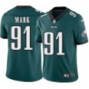 Greg Mark #91 Eagles Cheap Green Jersey