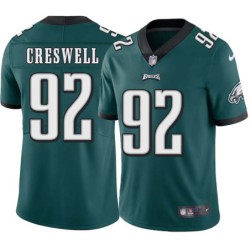 Smiley Creswell #92 Eagles Cheap Green Jersey