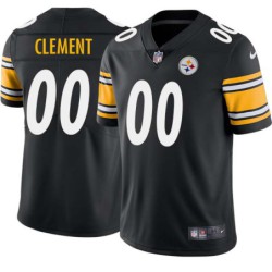 Johnny Clement #00 Steelers Tackle Twill Black Jersey