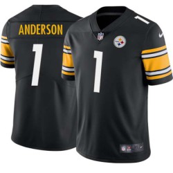 Gary Anderson #1 Steelers Tackle Twill Black Jersey