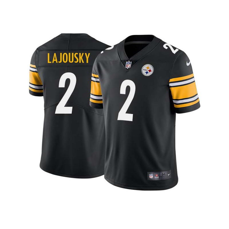 Bill Lajousky #2 Steelers Tackle Twill Black Jersey