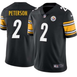 Todd Peterson #2 Steelers Tackle Twill Black Jersey