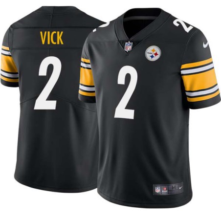 Michael Vick #2 Steelers Tackle Twill Black Jersey