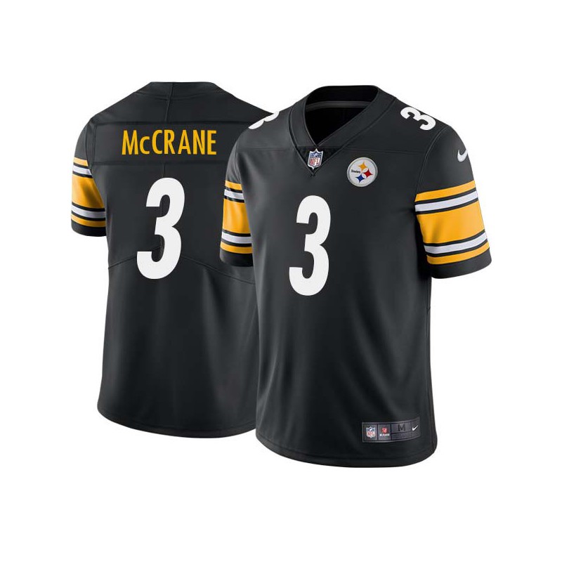 Matthew McCrane #3 Steelers Tackle Twill Black Jersey