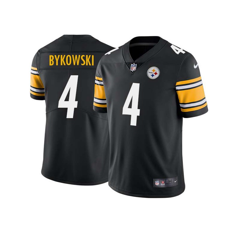 Frank Bykowski #4 Steelers Tackle Twill Black Jersey