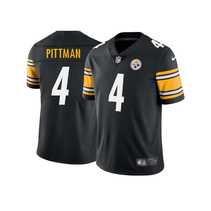 Swede Pittman #4 Steelers Tackle Twill Black Jersey