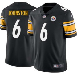 Swede Johnston #6 Steelers Tackle Twill Black Jersey