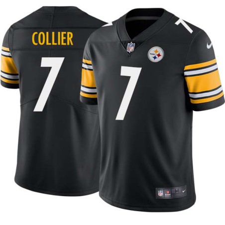 Reggie Collier #7 Steelers Tackle Twill Black Jersey