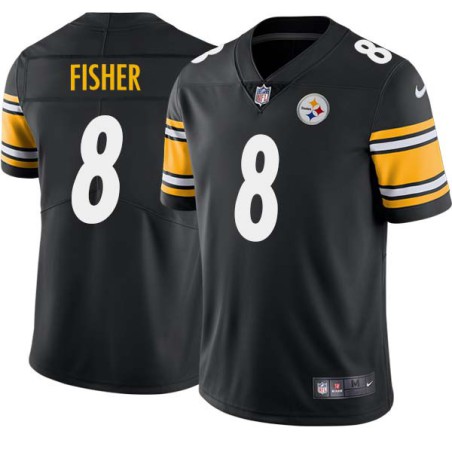 Ev Fisher #8 Steelers Tackle Twill Black Jersey