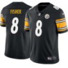 Ev Fisher #8 Steelers Tackle Twill Black Jersey