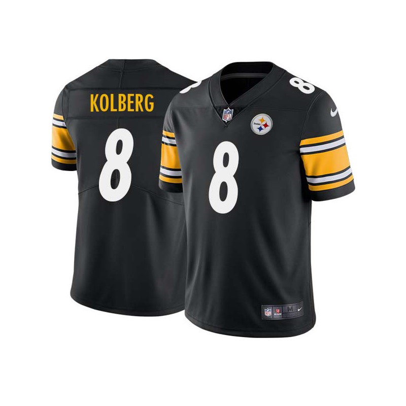 Elmer Kolberg #8 Steelers Tackle Twill Black Jersey