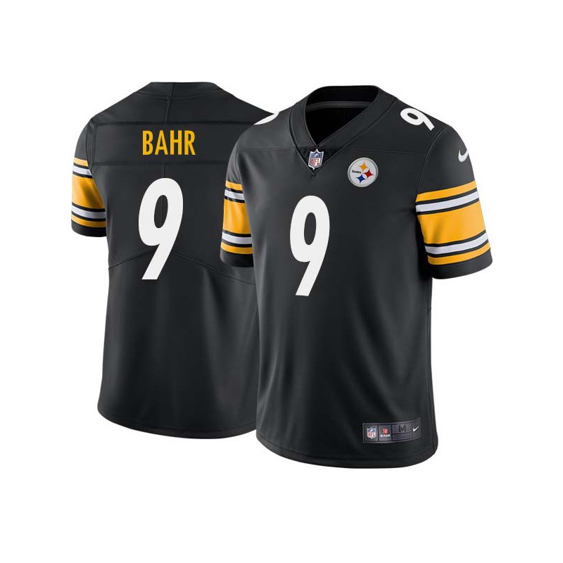 Matt Bahr #9 Steelers Tackle Twill Black Jersey