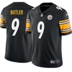 Drew Butler #9 Steelers Tackle Twill Black Jersey