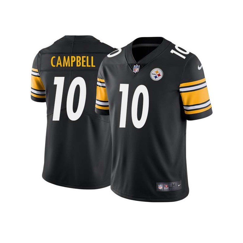 Glenn Campbell #10 Steelers Tackle Twill Black Jersey