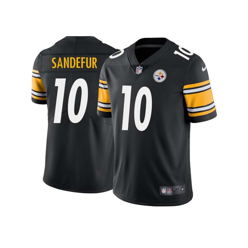 Dick Sandefur #10 Steelers Tackle Twill Black Jersey