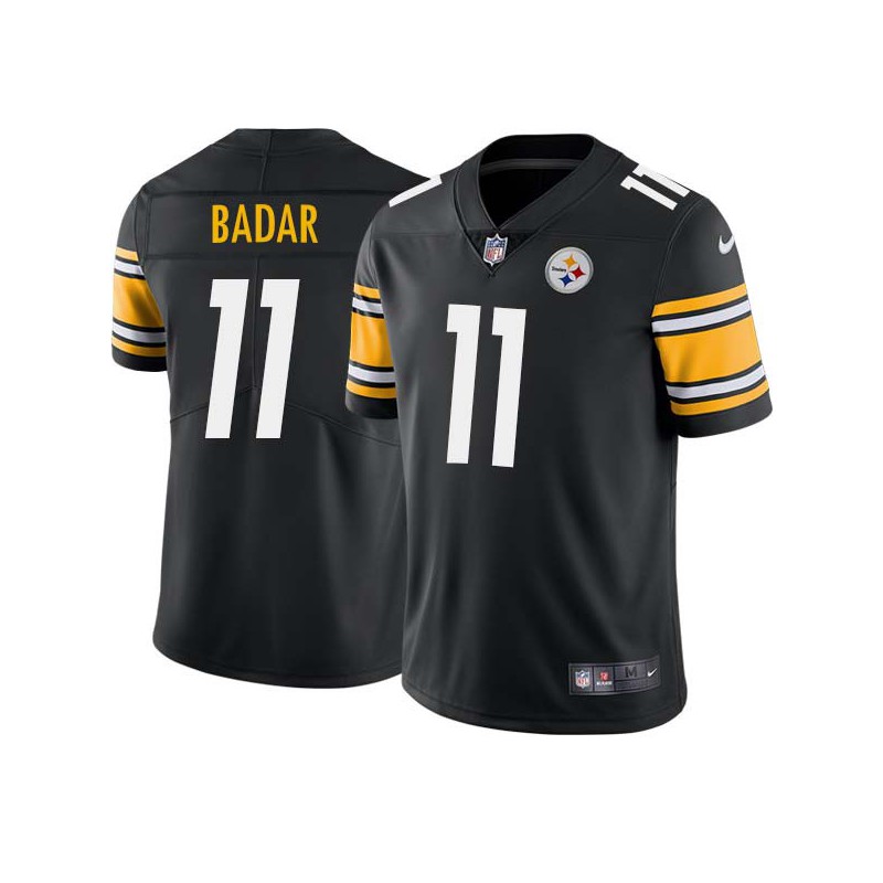 Richard Badar #11 Steelers Tackle Twill Black Jersey