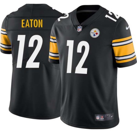 Vic Eaton #12 Steelers Tackle Twill Black Jersey