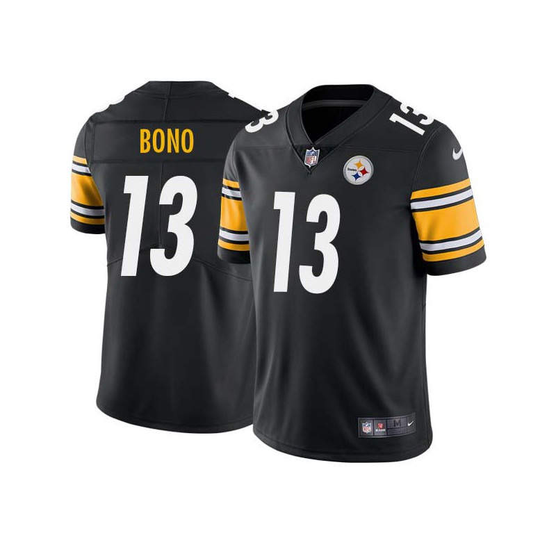 Steve Bono #13 Steelers Tackle Twill Black Jersey