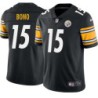 Steve Bono #15 Steelers Tackle Twill Black Jersey