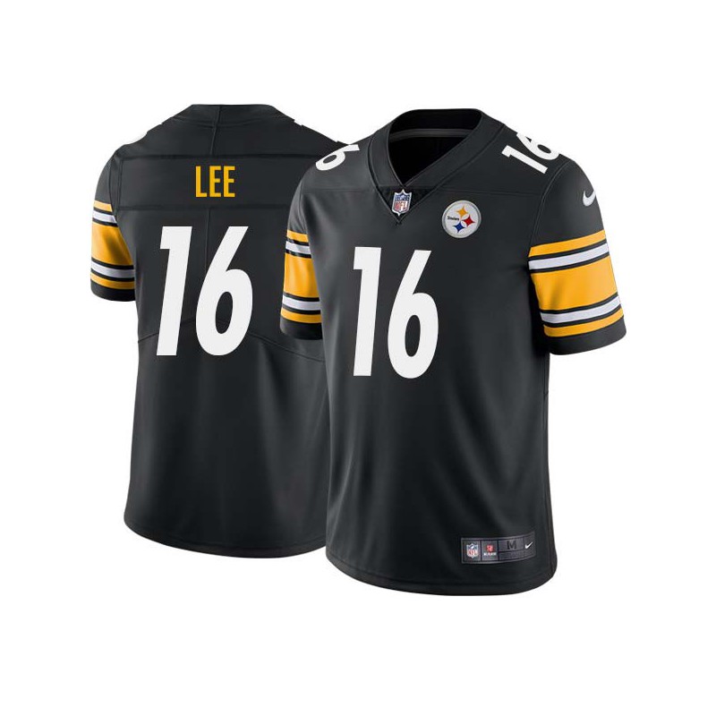 Jack Lee #16 Steelers Tackle Twill Black Jersey