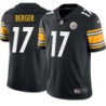 Mitch Berger #17 Steelers Tackle Twill Black Jersey