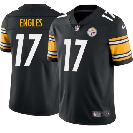 Rick Engles #17 Steelers Tackle Twill Black Jersey