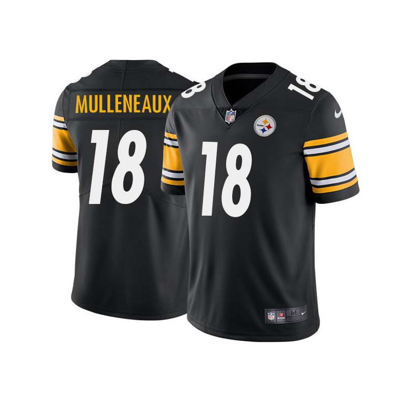 Lee Mulleneaux #18 Steelers Tackle Twill Black Jersey