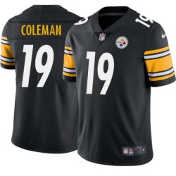 Andre Coleman #19 Steelers Tackle Twill Black Jersey