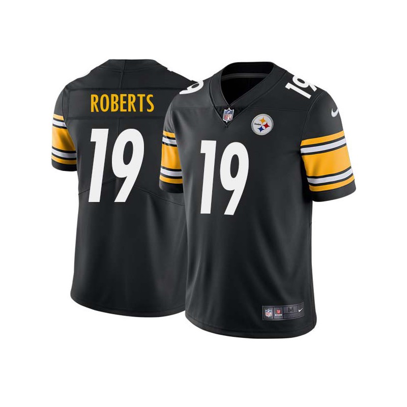 Jack Roberts #19 Steelers Tackle Twill Black Jersey