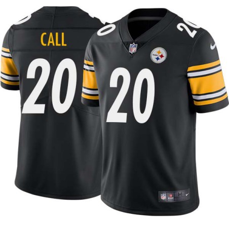 Jack Call #20 Steelers Tackle Twill Black Jersey