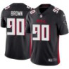 Falcons #90 Aaron Brown Football Jersey -Black