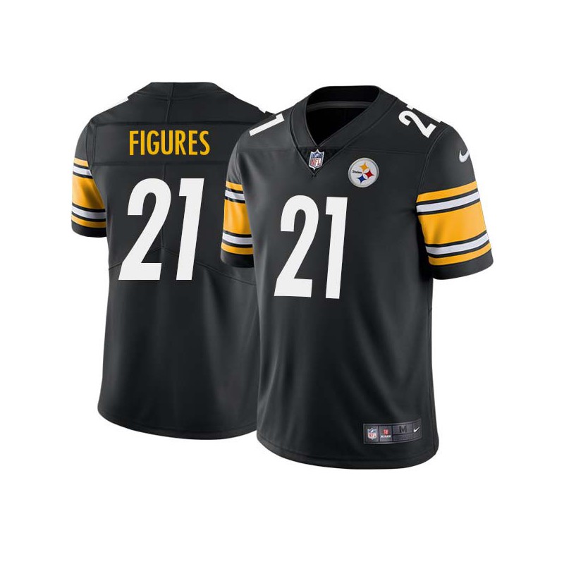 Deon Figures #21 Steelers Tackle Twill Black Jersey