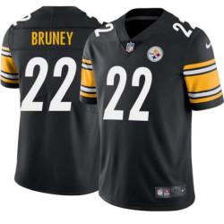 Fred Bruney #22 Steelers Tackle Twill Black Jersey