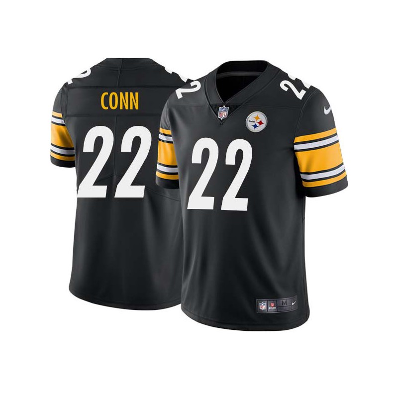 Dick Conn #22 Steelers Tackle Twill Black Jersey