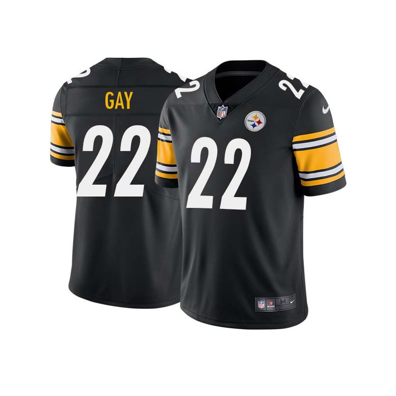 William Gay #22 Steelers Tackle Twill Black Jersey