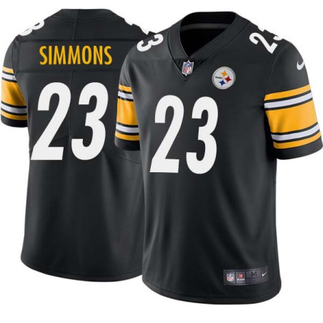 Jason Simmons #23 Steelers Tackle Twill Black Jersey