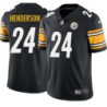 Jon Henderson #24 Steelers Tackle Twill Black Jersey